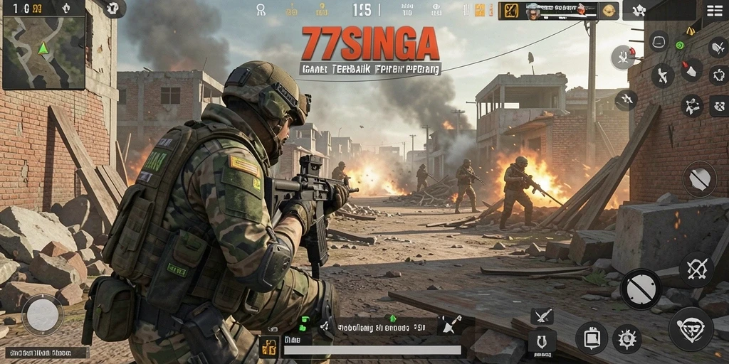 Gameplay intens 77SINGA dengan aksi menegangkan.