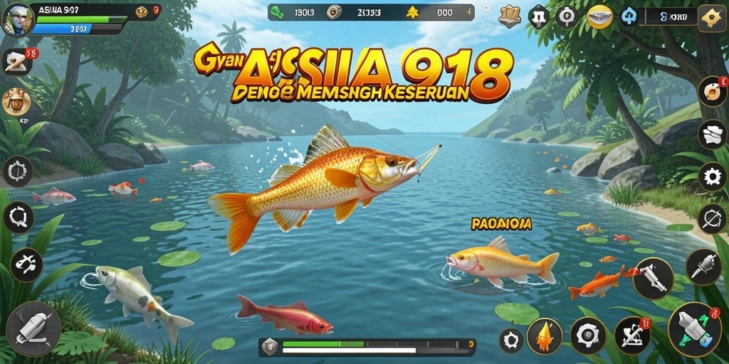 Gameplay ASIA918 yang menampilkan momen seru saat memancing.