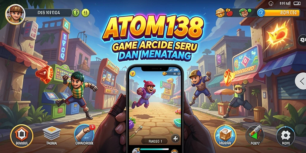 Screenshot gameplay dari ATOM138 menampilkan aksi seru dalam permainan Arcade.