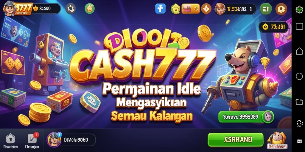 Tampilan gameplay CASH777 yang seru dan menawan dalam genre Idle.
