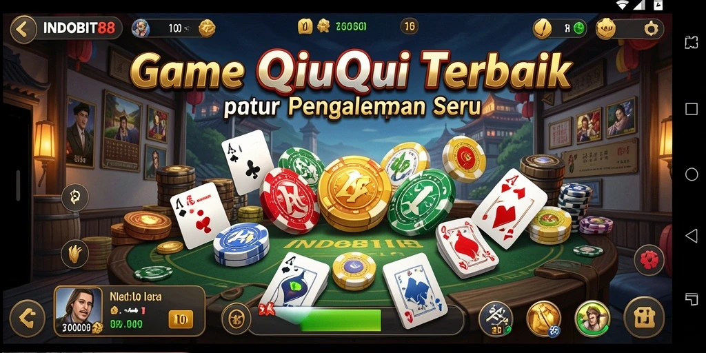 Tampilan gameplay seru dari INDOBIT88 di QiuQiu.