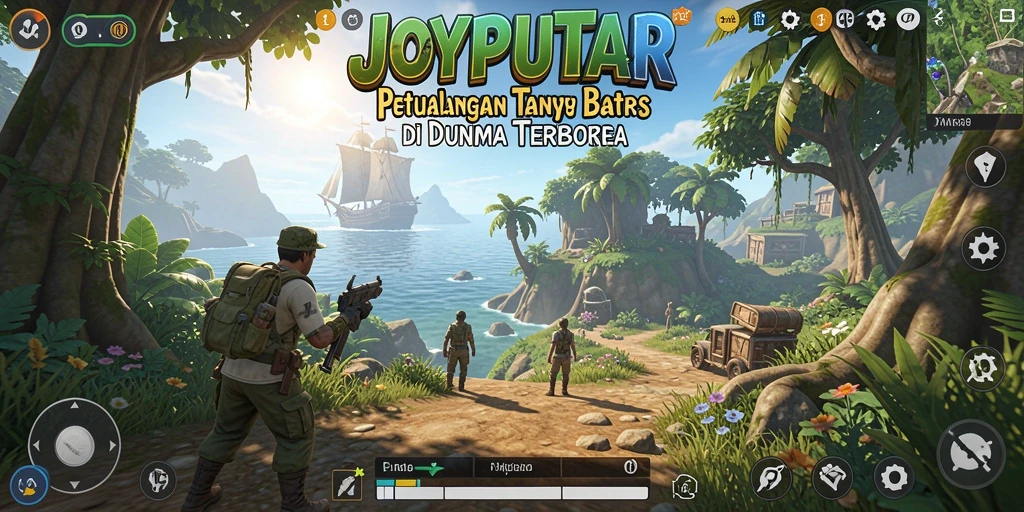 Tangkapan layar menunjukkan gameplay JOYPUTAR yang menakjubkan di dunia terbuka.