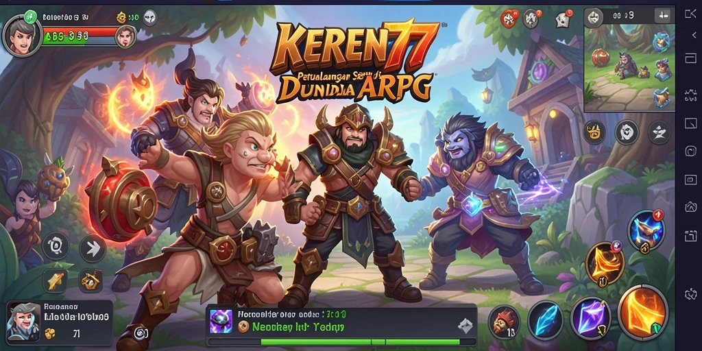 Tampilan gameplay seru dan mendebarkan di KEREN77.