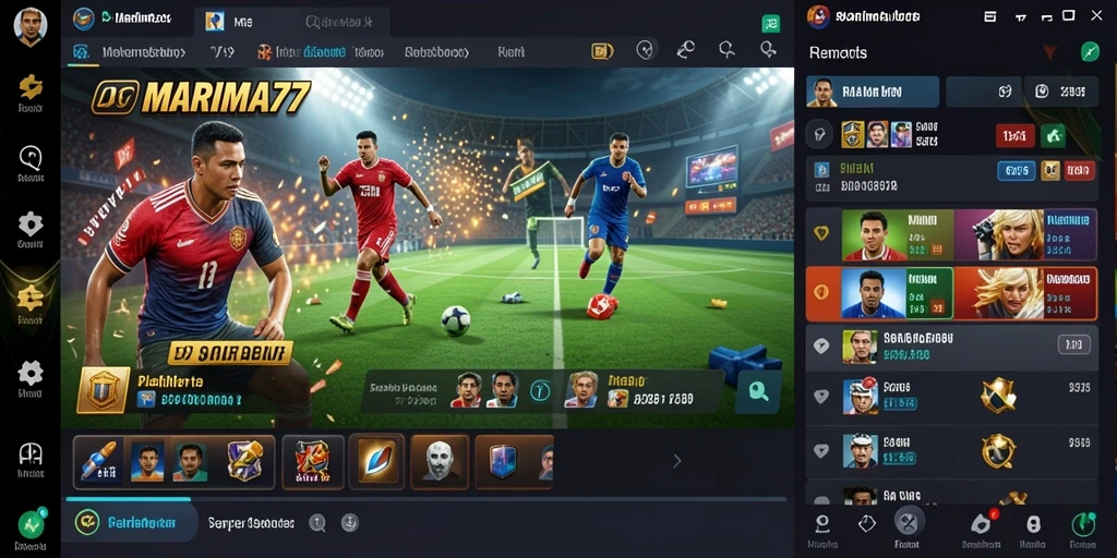 Tampilan antarmuka pengguna pada gameplay Sportsbook MARIMA77.