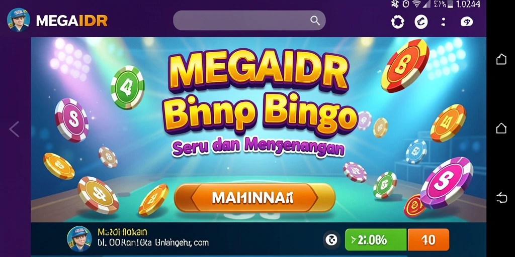 Tangkapan layar gameplay Bingo di MEGAIDR.