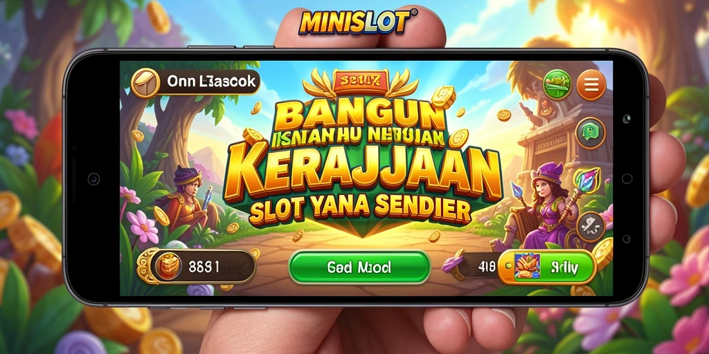 Tampilan permainan MINISLOT yang menggambarkan mesin slot menarik.