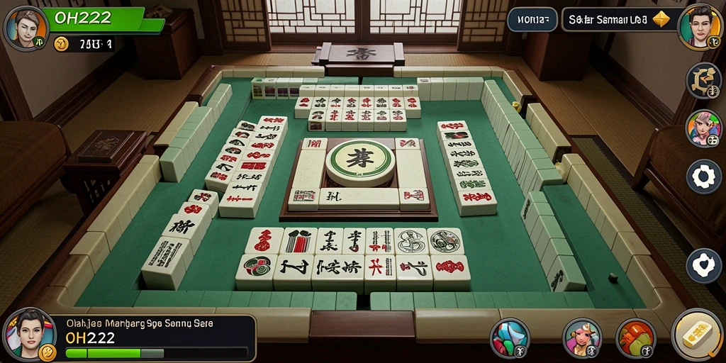 Gameplay Mahjong yang seru dan grafis menarik dari OH222.