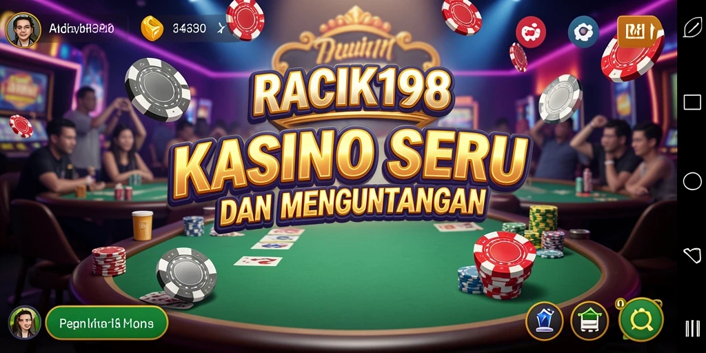 Tampilan menarik dari gameplay Kasino di RACIK198.
