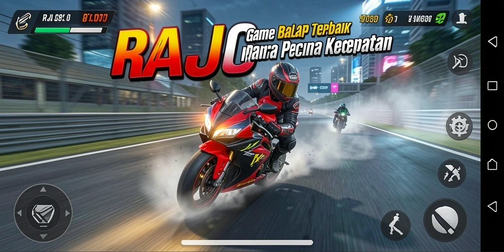 Gameplay balapan motor yang mendebarkan dan seru di RAJACLUB.