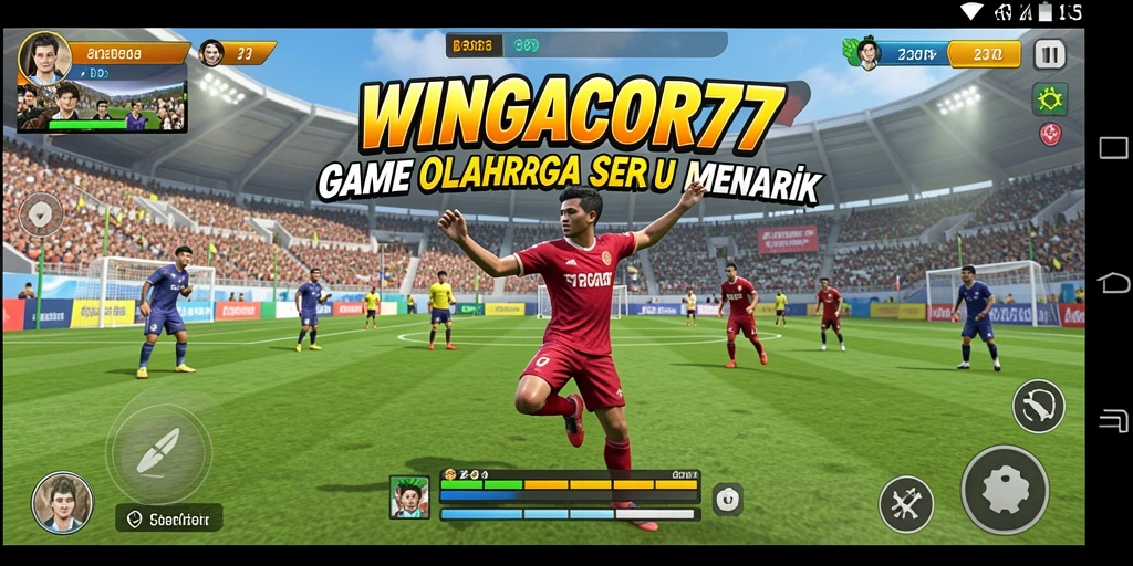 Screenshot WINGACOR77 menampilkan aksi seru dari gameplay olahraga.