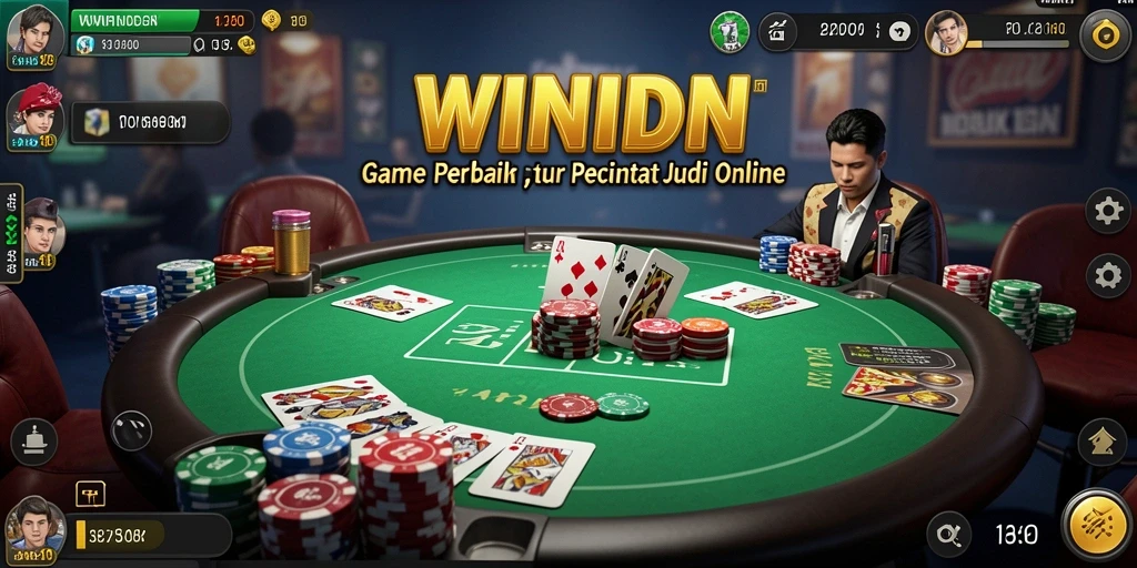Tangkapan layar gameplay poker di WINIDN yang menampilkan suasana kompetitif.